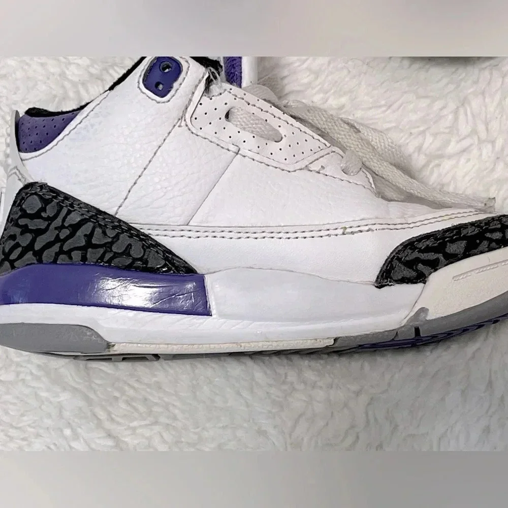 Nike Air Jordan 3 Retro TD Dark Iris size 10C miniature version Jordan 3 release